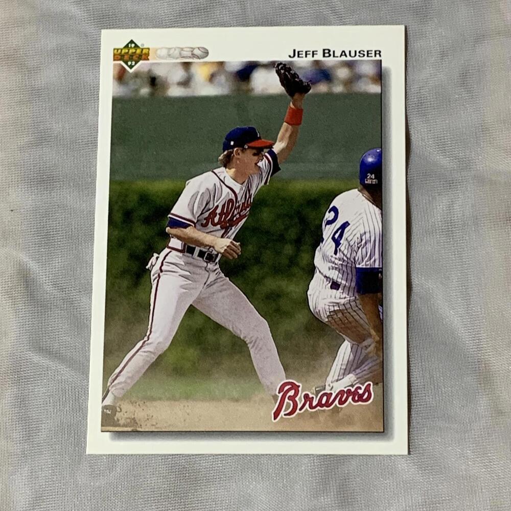 1991 Upper Deck Jeff Blauser‎ Braves Baseball Card #370